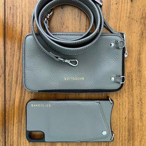 Bandolier Classic Pouch in Gray/Taupe (phone case and strap not included)
